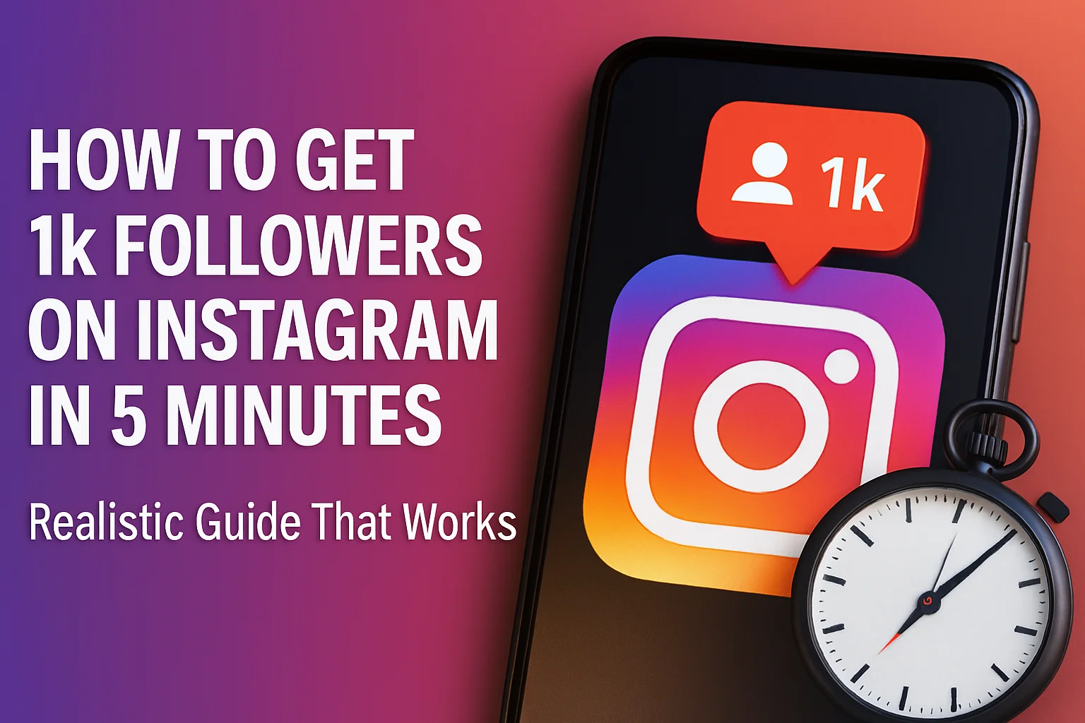 How to Get 1k Followers on Instagram in 5 Minutes: Realistic Guide That Works